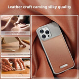 2in1 Aluminum Leather Magnetic Metal Frameless Aromatherapy Case For iPhone