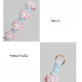 Braided Cotton Rope Flower Phone Chain Lanyard