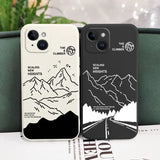 Silicone Climb Mountains Case For iPhone