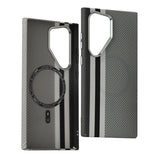 Hit Color Carbon Fiber Texture Magetic Case For Samsung