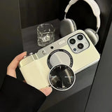 Integrated Mirror Magnetic Suction Camera Photograph Case For iPhone