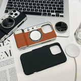 Integrated Mirror Magnetic Suction Camera Photograph Case For iPhone