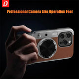 Integrated Mirror Magnetic Suction Camera Photograph Case For iPhone