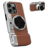 Integrated Mirror Magnetic Suction Camera Photograph Case For iPhone