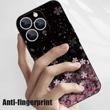 Luxury Sakura Print Lanyard Case For iPhone