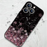 Luxury Sakura Print Lanyard Case For iPhone