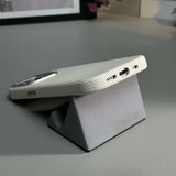 Luxury Magnetic Alloy Lens Leather Case For iPhone