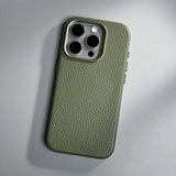 Luxury Magnetic Alloy Lens Leather Case For iPhone