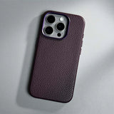 Luxury Magnetic Alloy Lens Leather Case For iPhone