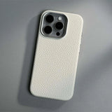 Luxury Magnetic Alloy Lens Leather Case For iPhone