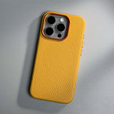 Luxury Magnetic Alloy Lens Leather Case For iPhone
