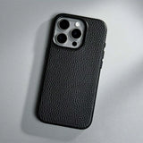 Luxury Magnetic Alloy Lens Leather Case For iPhone