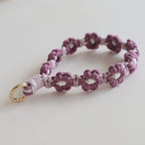 Braided Cotton Rope Flower Phone Chain Lanyard