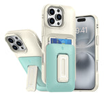 Macaron Card Holder Multi-function Stand Case For iPhone