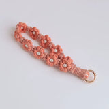Braided Cotton Rope Flower Phone Chain Lanyard