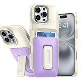 Macaron Card Holder Multi-function Stand Case For iPhone