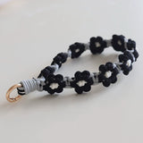 Braided Cotton Rope Flower Phone Chain Lanyard