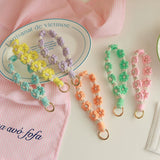 Braided Cotton Rope Flower Phone Chain Lanyard