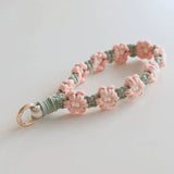 Braided Cotton Rope Flower Phone Chain Lanyard