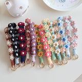 Braided Cotton Rope Flower Phone Chain Lanyard
