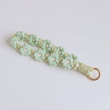 Braided Cotton Rope Flower Phone Chain Lanyard