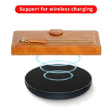 Luxury Leather Zipper Flip Wallet Case For iPhone