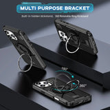Shockproof Ring Holder Carbon Fiber Case For iPhone
