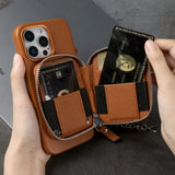 Luxury Separable Magnetic Genuine Leather Case For iPhone