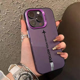 Matte Travel-Inspired Airplane Route Design Case for iPhone