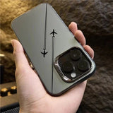 Matte Travel-Inspired Airplane Route Design Case for iPhone