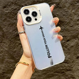 Matte Travel-Inspired Airplane Route Design Case for iPhone