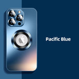Magsafe Matte Glass Camera Lens Protection Case For iPhone