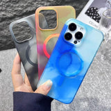 Watercolor Magnetic Matte Case For iPhone