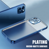 Square Plating Silicone Case For iPhone