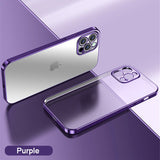 Square Plating Silicone Case For iPhone