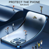 Square Plating Silicone Case For iPhone