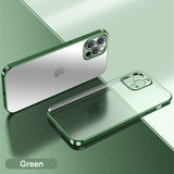 Square Plating Silicone Case For iPhone