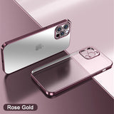 Square Plating Silicone Case For iPhone