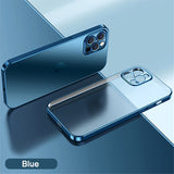 Square Plating Silicone Case For iPhone