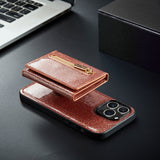Glitter 2 in 1 Leather Wallet Case For iPhone