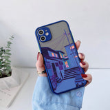 Japanese Anime Hand Painted House scenery  Case For iPhone