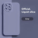 Soft Silicone Solid Color Case For iPhone