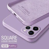 Square Liquid Silicone Case For Samsung