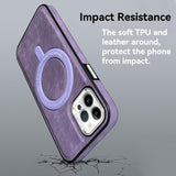 Magsafe Magnetic Shockproof Leather Case For iPhone