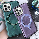 Magsafe Magnetic Shockproof Leather Case For iPhone