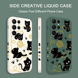 Winding Cat Ball Phone Case For Samsung Galaxy