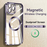 Transparent  Silicone Magnetic Case For iPhone