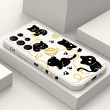 Winding Cat Ball Phone Case For Samsung Galaxy