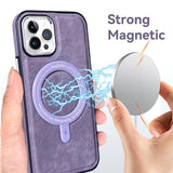 Magsafe Magnetic Shockproof Leather Case For iPhone