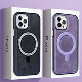 Magsafe Magnetic Shockproof Leather Case For iPhone